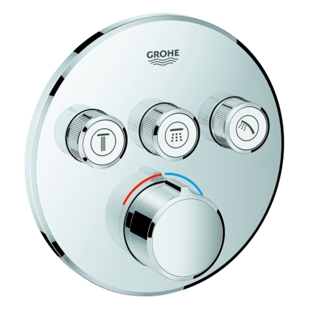 GROHE Unterputzmischer SmartControl 29146 rund FMS 3 Absperrventile chrom, 29146000