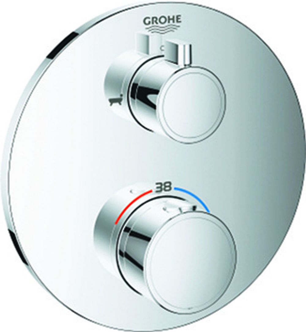 GROHE THM-Wannenbatterie Grohtherm 24077 2 Abgänge FMS für 36500 rund chrom, 24077000