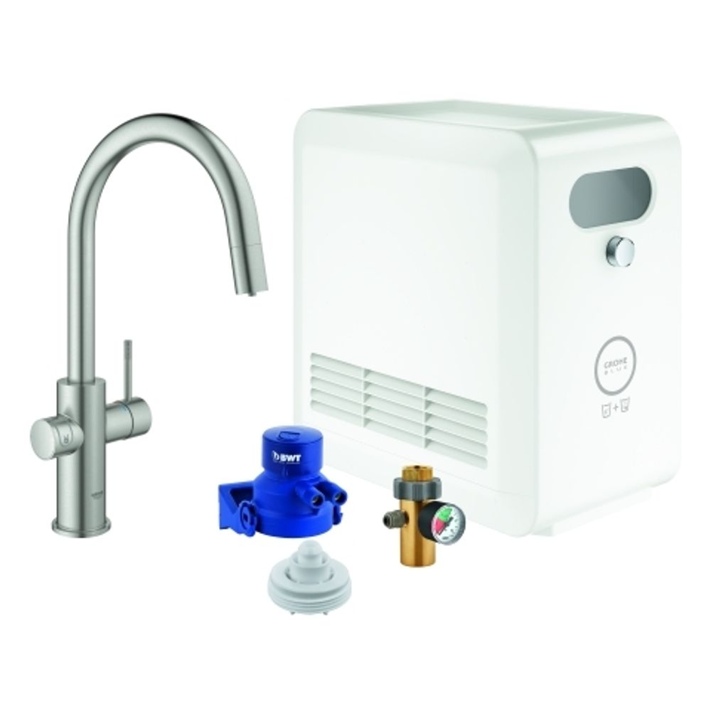 GROHE Starterkit GROHE Blue Professional 31325_2 C-Ausl. azb. BT/WIFI supersteel, 31325DC2