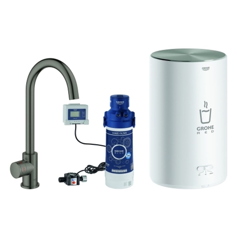 GROHE Standventil/Boiler GROHE Red Mono 30085_1 M-Size C-Ausl. hard graphite gb., 30085AL1