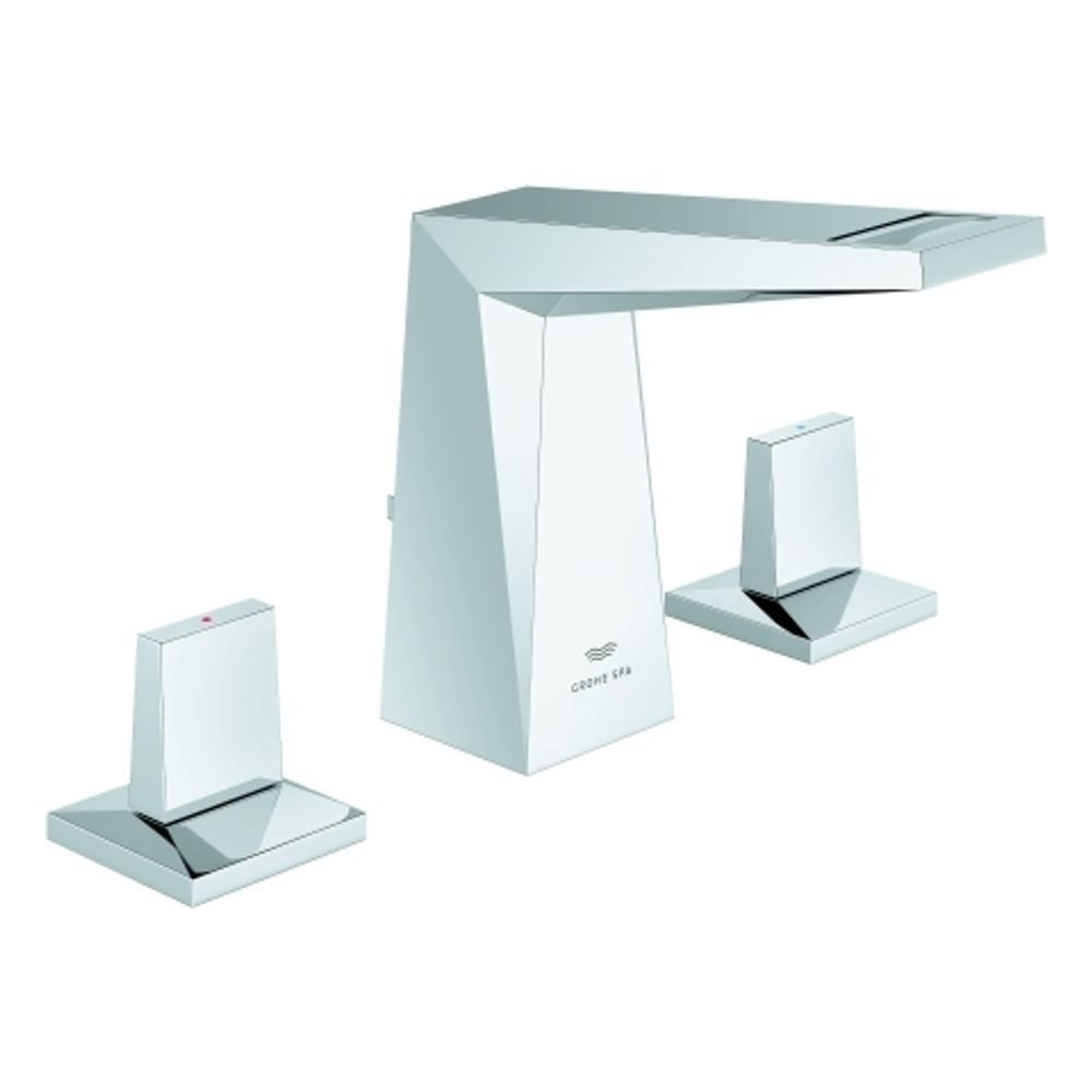 GROHE 3-Loch-WT-Batt. Allure Brilliant 20626 flacher Auslauf chrom, 20626000