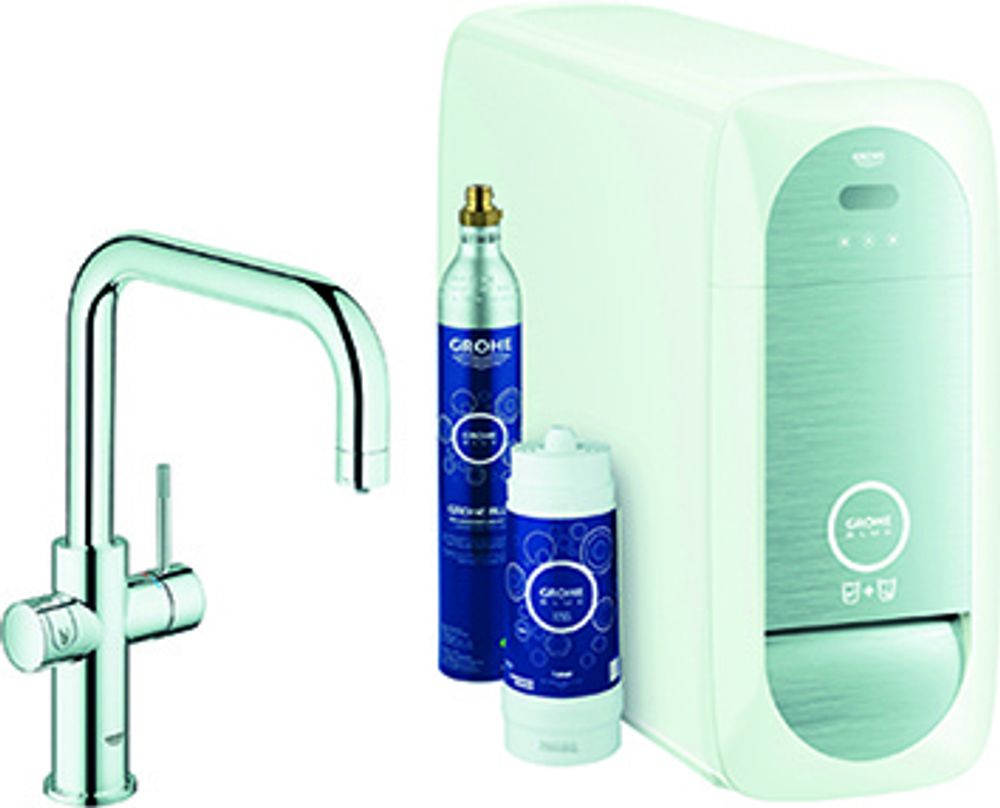 GROHE Starterkit GROHE Blue Home 31456_1 Bluetooth/WIFI U-Auslauf chrom, 31456001