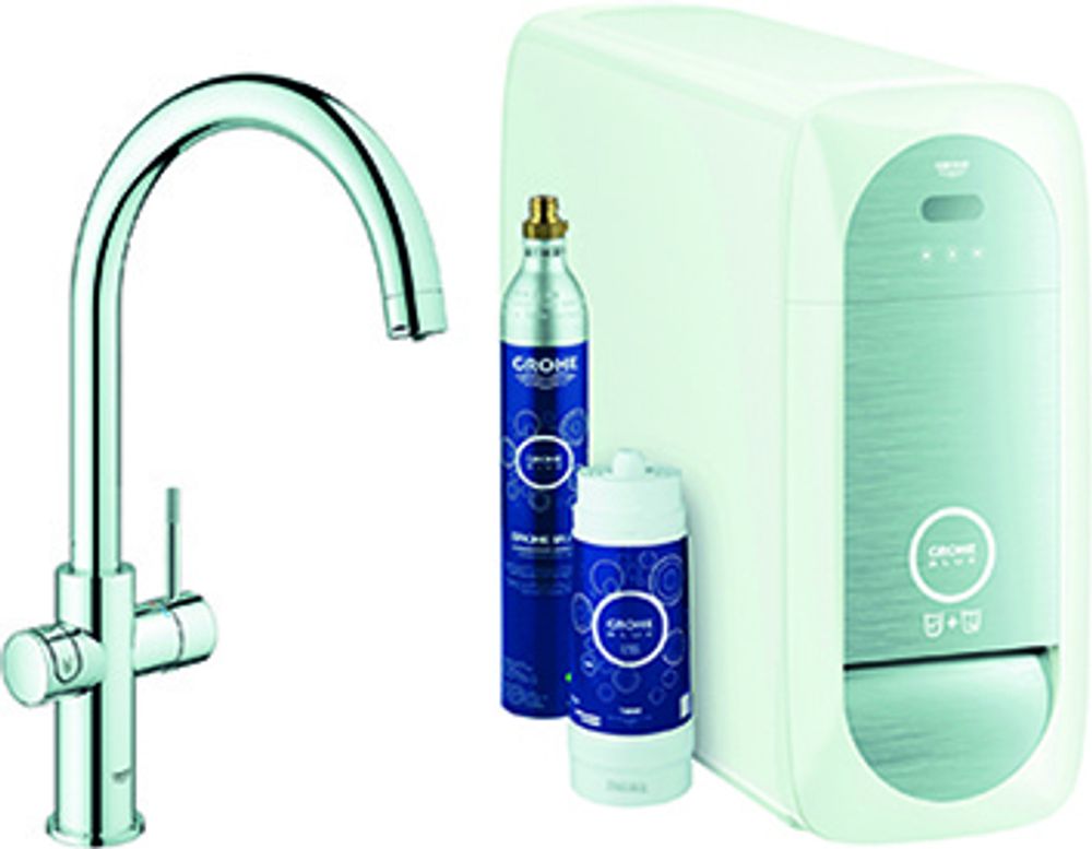 GROHE Starterkit GROHE Blue Home 31455_1 Bluetooth/WIFI C-Auslauf chrom, 31455001
