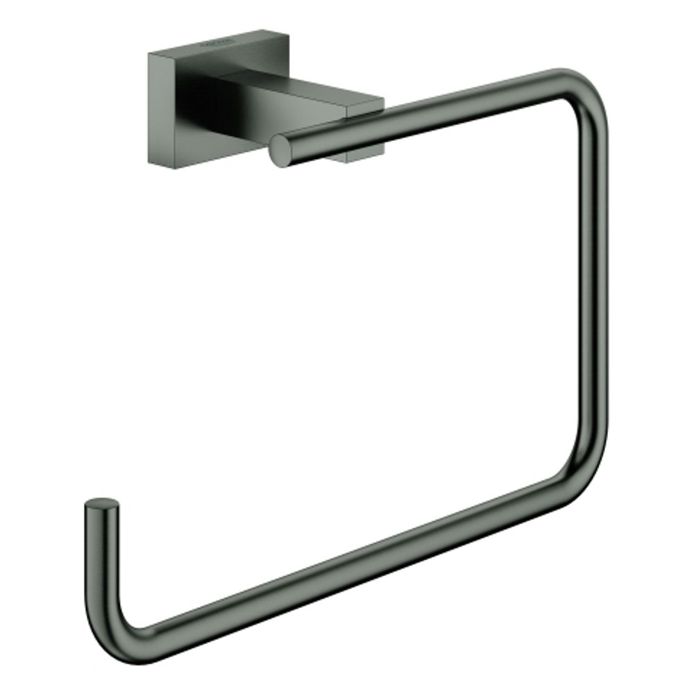 GROHE Handtuchring Essentials Cube 40510_1 Metall hard graphite gebürstet, 40510AL1