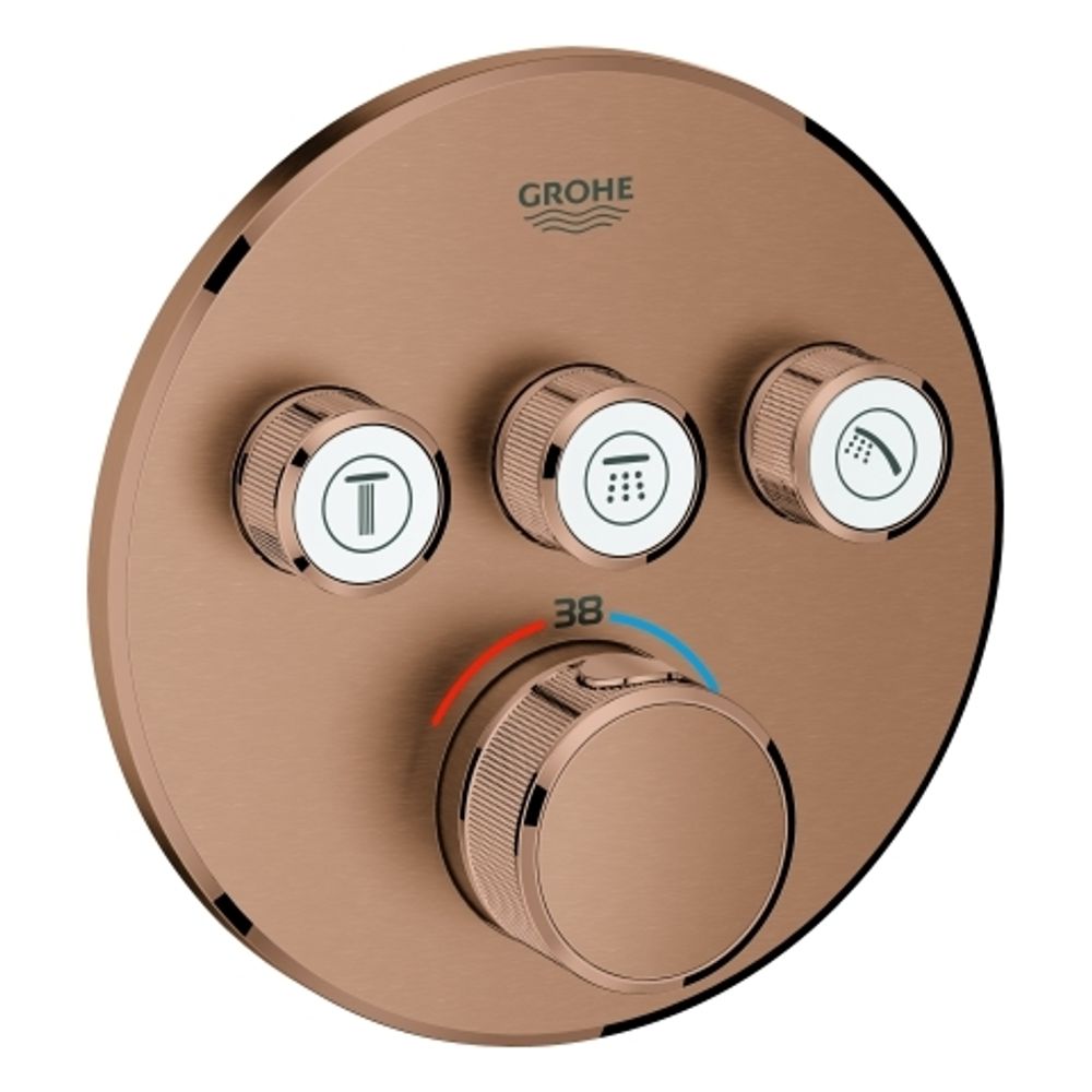 GROHE Thermostat Grohtherm SmartControl 29121 FMS rund 3 ASV warm sunset geb., 29121DL0