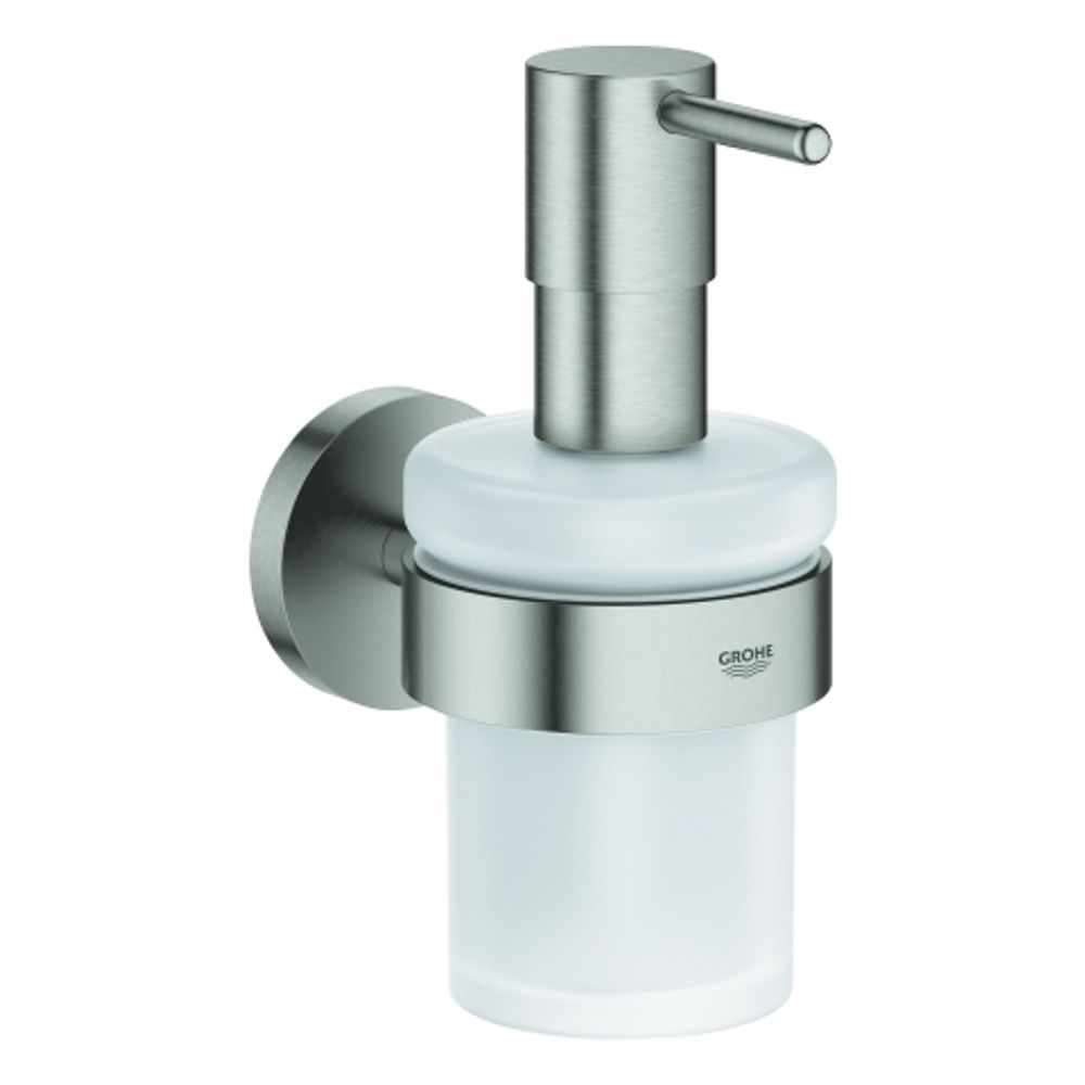 GROHE Seifenspender Essentials 40448_1 mit Halter supersteel, 40448DC1