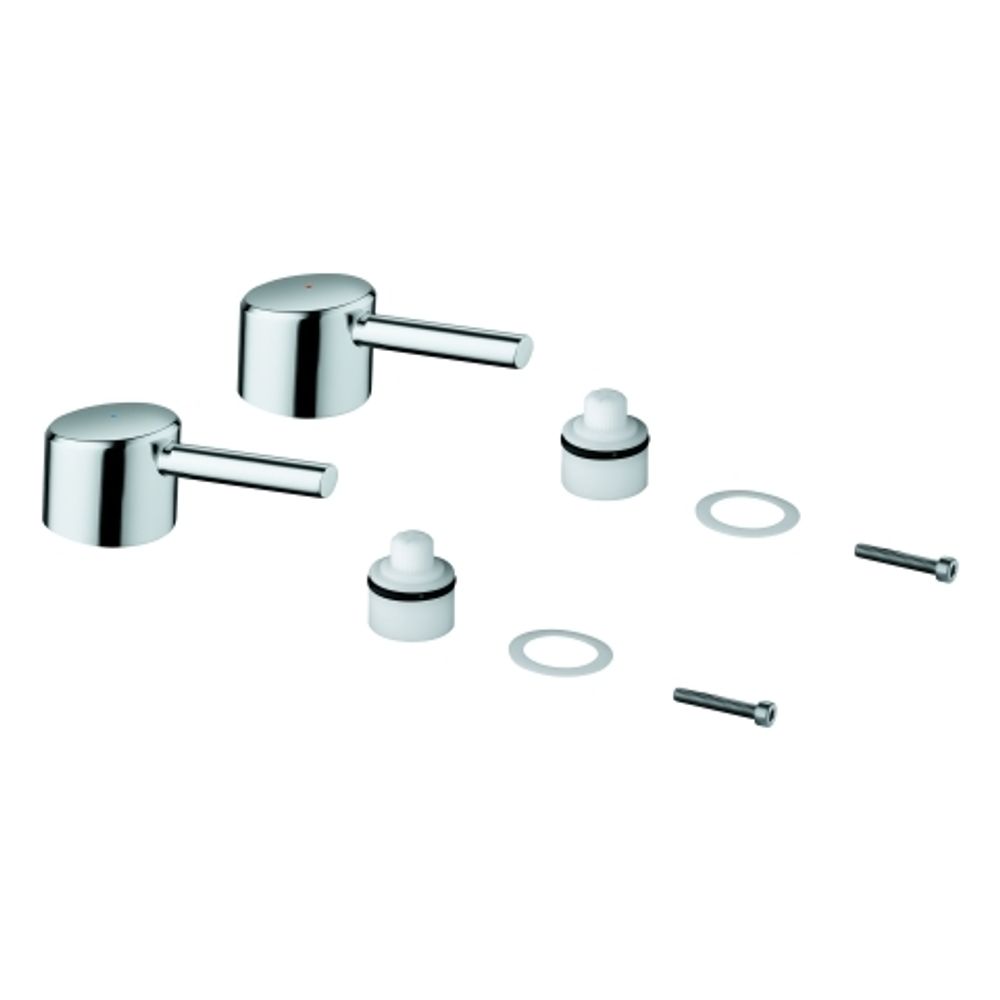 GROHE Griffpaar 48310 Markierung blau/rot für Concetto chrom, 48310000