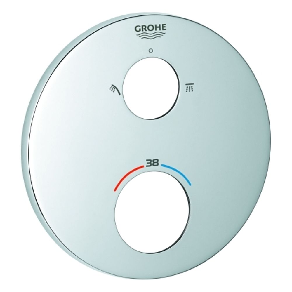 GROHE Rosette 49074 rund für THM-Fertigmontagesets chrom, 49074000
