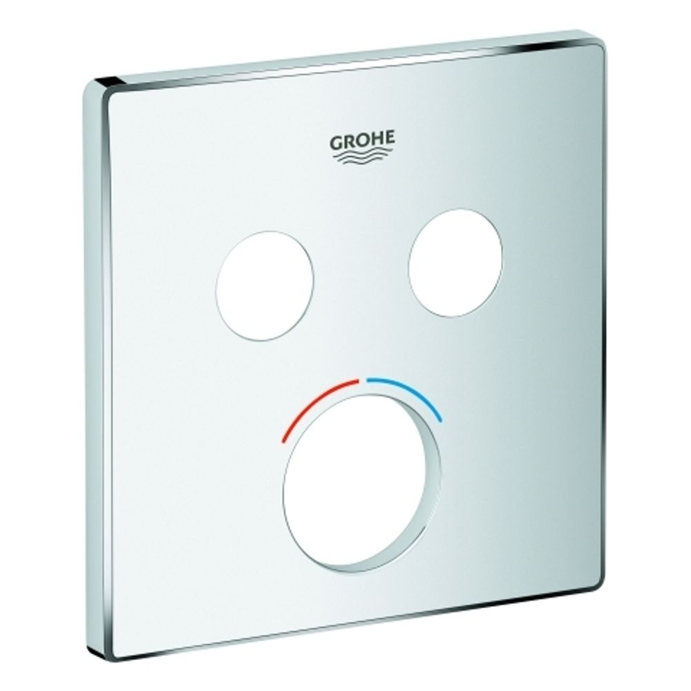GROHE Rosette 46995 eckig für Mischer mit 2 Absperrventilen chrom, 46995000