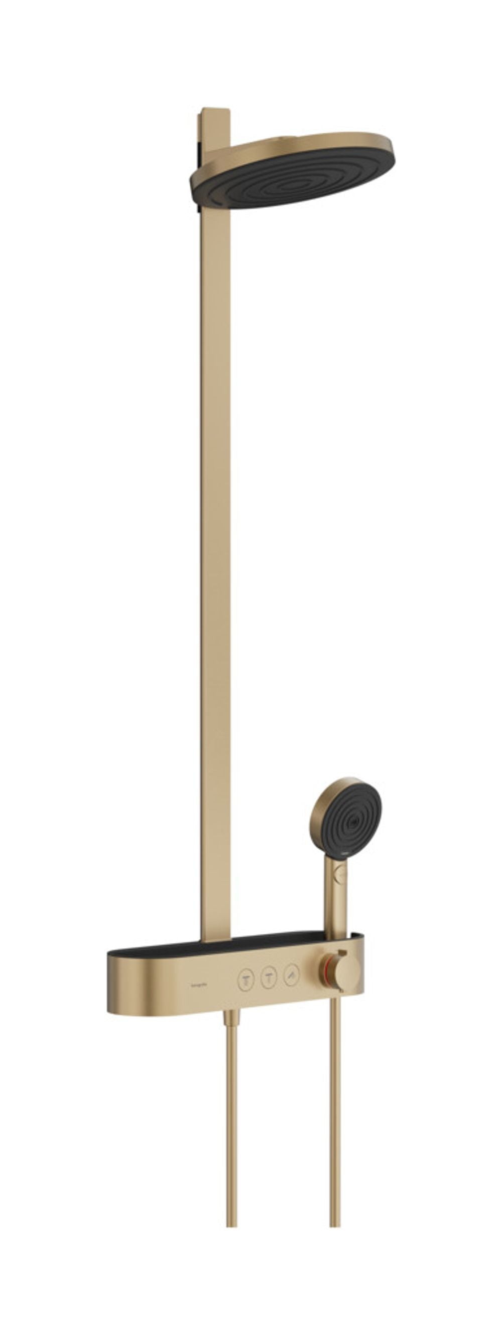 hansgrohe Pulsify S Showerpipe 260 2jet mit ShowerTablet Select 400 Brushed Bronze, 24240140