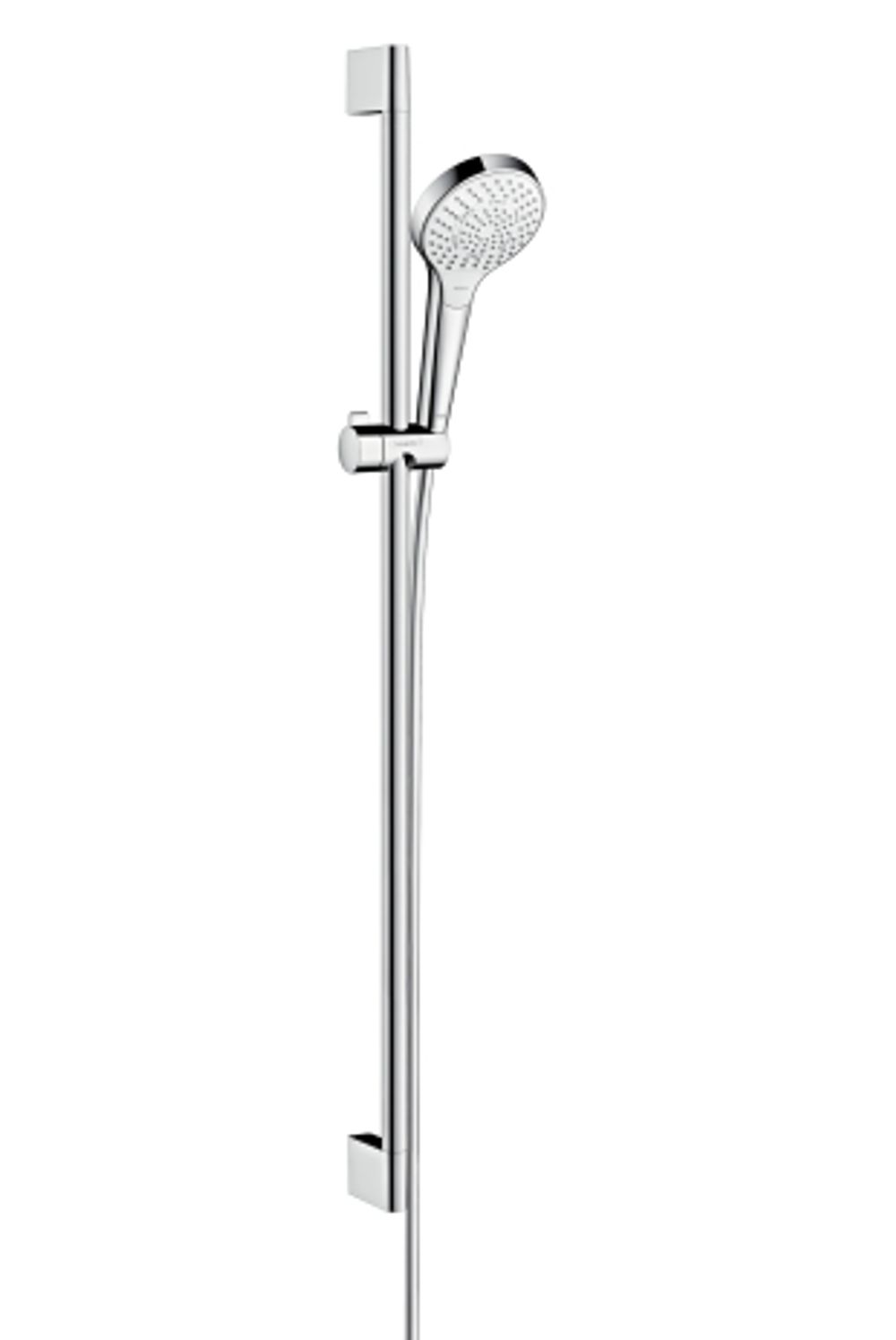 hansgrohe Croma Select S Brauseset 110 Multi mit Brausestange 90 cm Weiß/Chrom, 26570400
