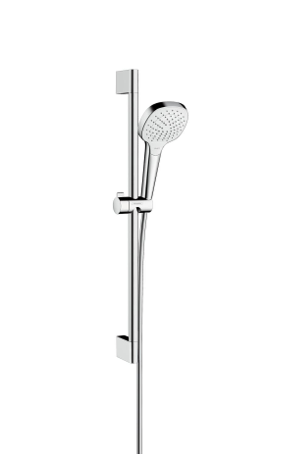 hansgrohe Croma Select E Brauseset 110 Vario mit Brausestange 65 cm Weiß/Chrom, 26582400