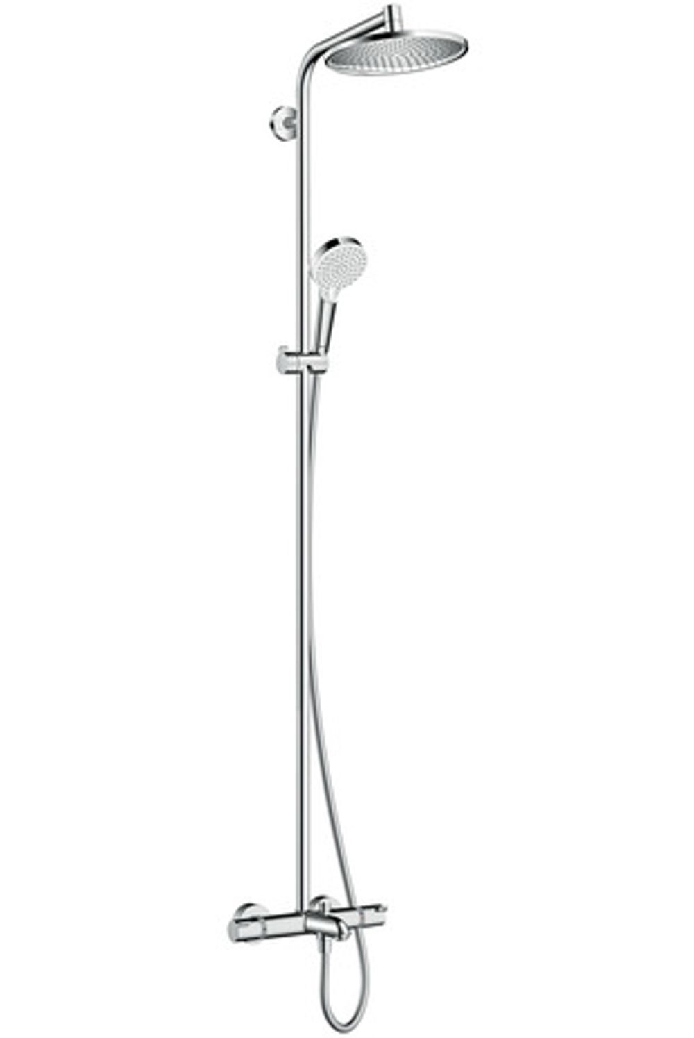 hansgrohe Crometta S Showerpipe 240 1jet mit Wannenthermostat Chrom, 27320000