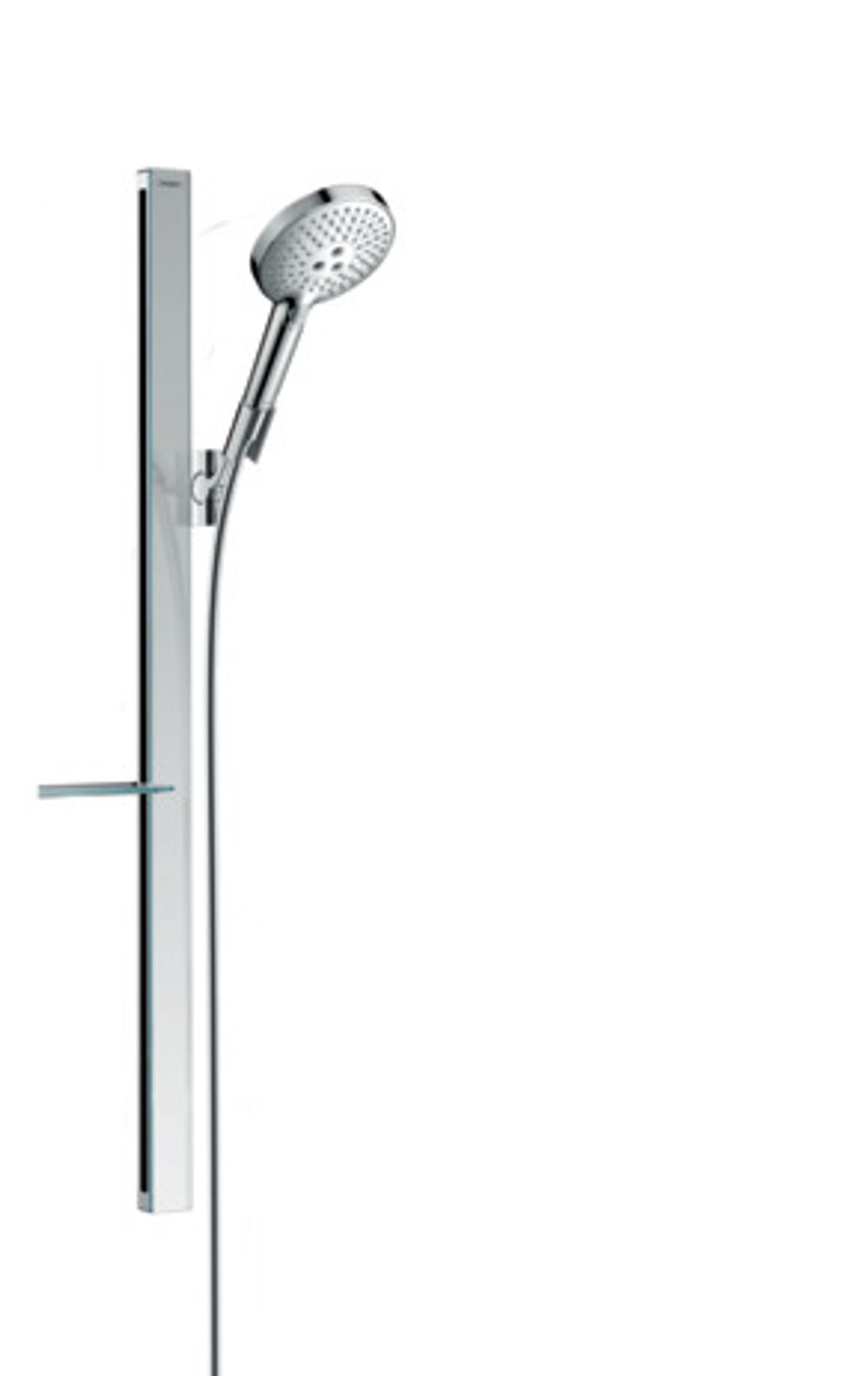 hansgrohe Raindance Select S Brauseset 120 3jet mit Brausestange 90 cm und Ablage Chrom, 27648000