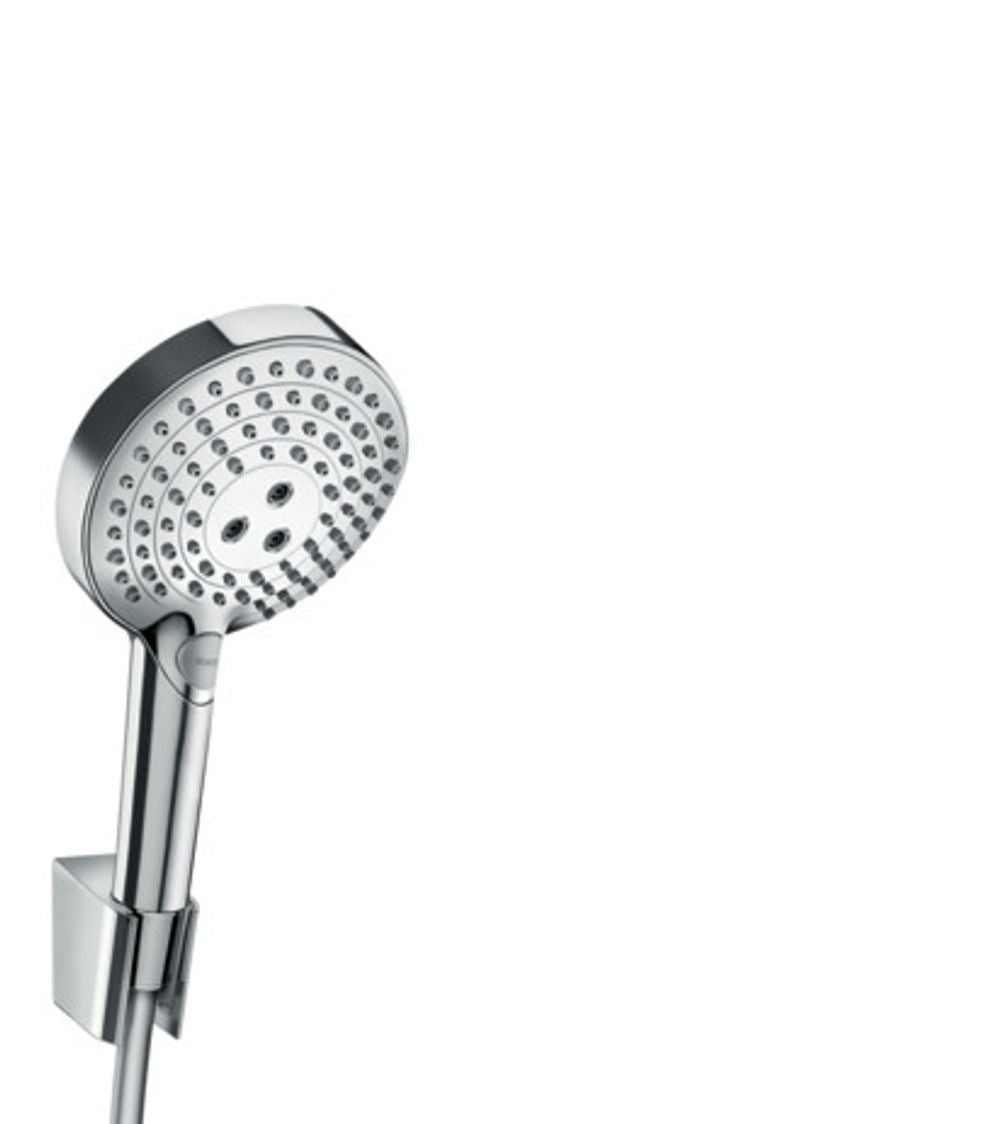hansgrohe Raindance Select S Brausehalterset 120 3jet PowderRain mit Brauseschlauch 125 cm Chrom, 27669000