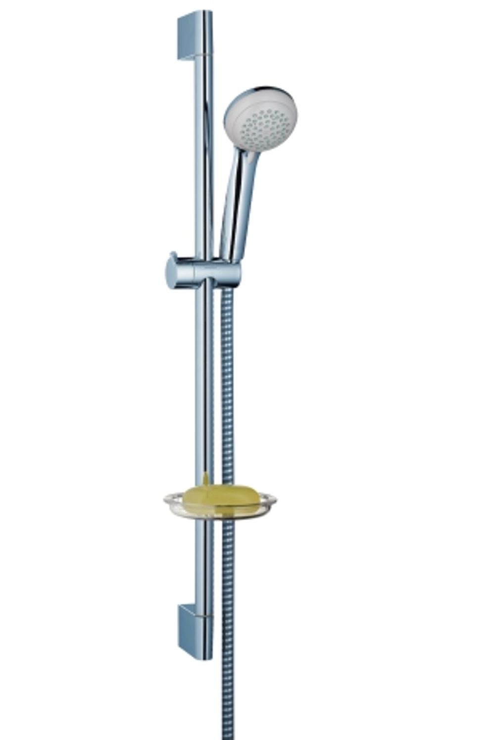 hansgrohe Crometta 85 Brauseset Vario mit Brausestange 65 cm und Seifenschale Chrom, 27764000