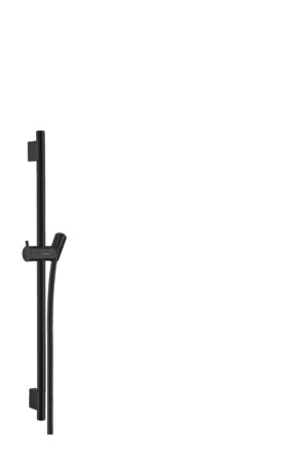 hansgrohe Unica Brausestange S Puro 65 cm mit Isiflex Brauseschlauch 160 Mattschwarz, 28632670