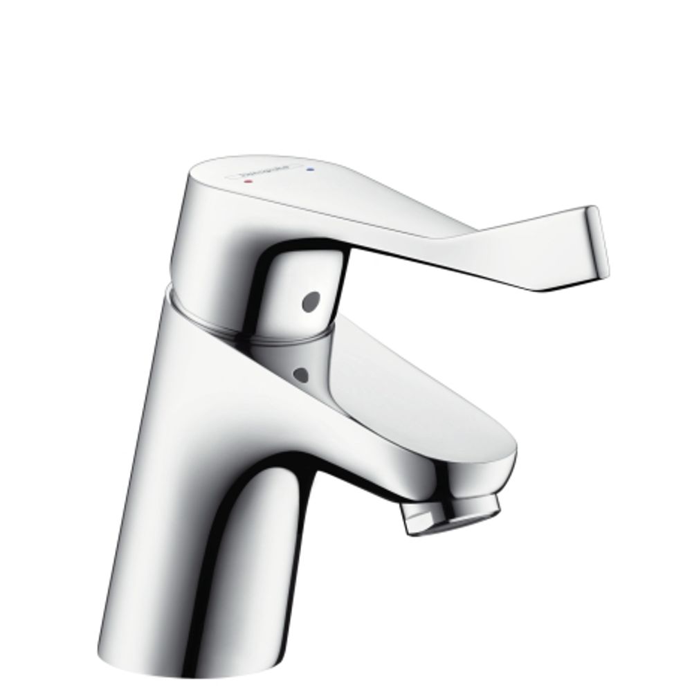 hansgrohe Focus Einhebel-Waschtischmischer 70 mit extra langem Comfortgriff 12,1 cm ohne Ablaufgarnitur Chrom, 31914000