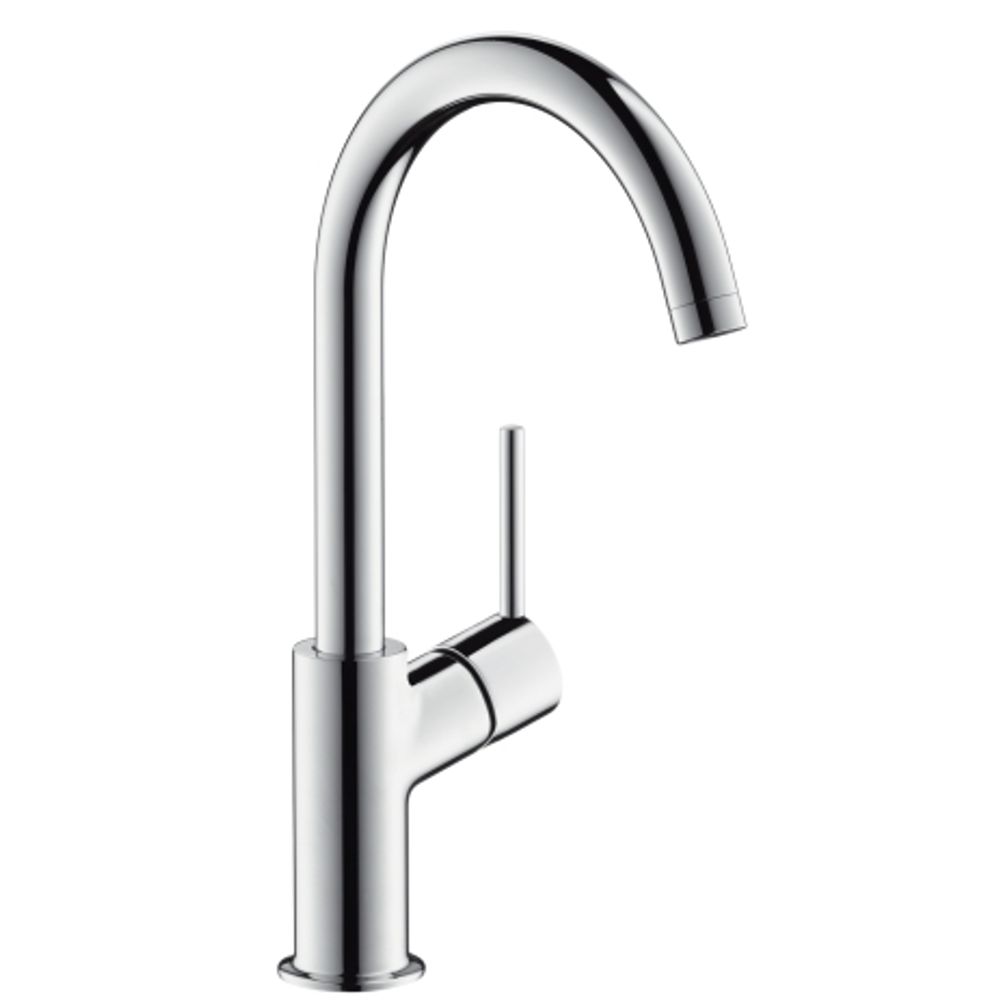 hansgrohe Talis Einhebel-Waschtischmischer 210 mit Schwenkauslauf und Push-Open Ablaufgarnitur Chrom, 32082000