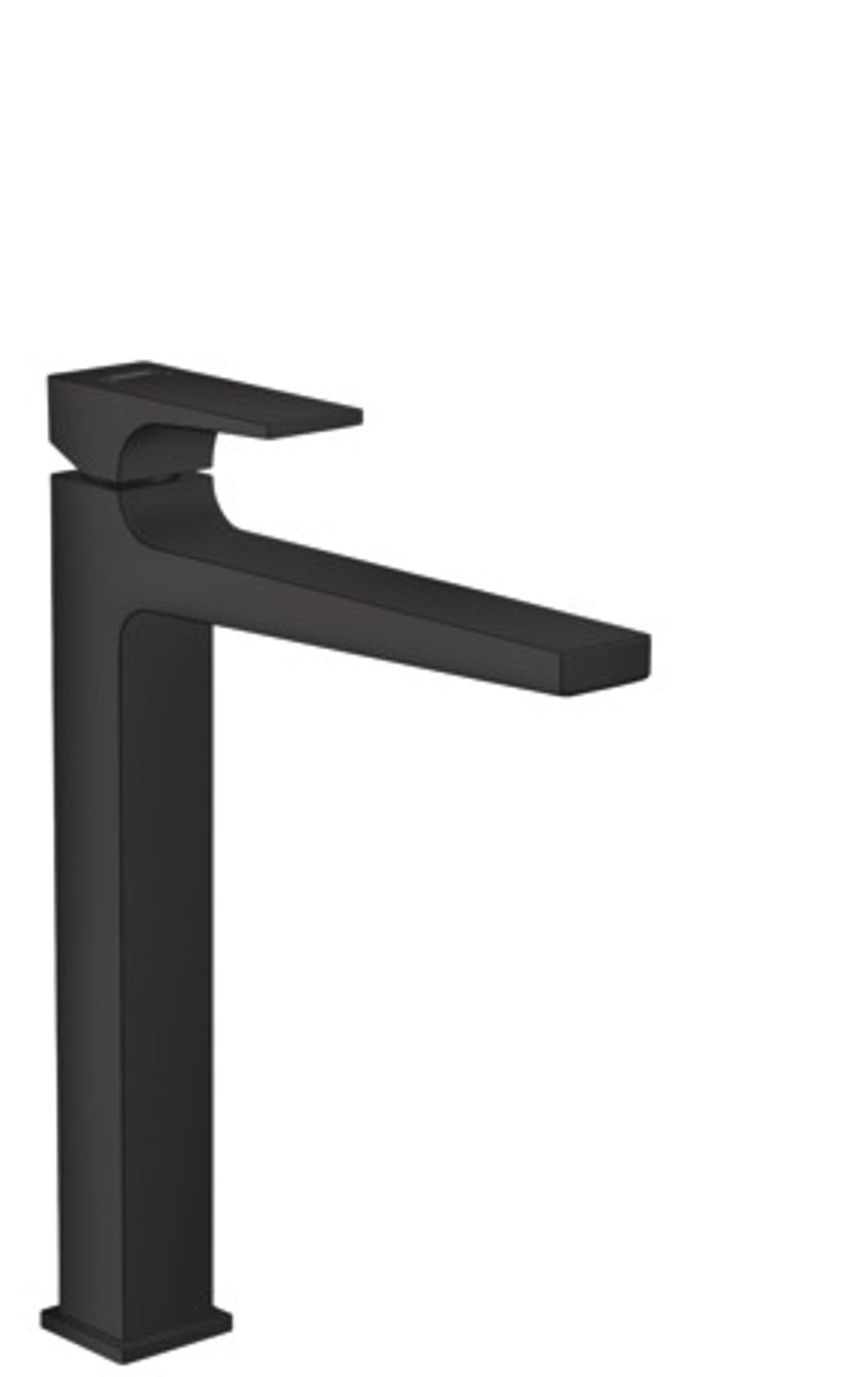 hansgrohe Metropol Einhebel-Waschtischmischer 260 mit Hebelgriff für Aufsatzwaschtische Push-Open Ablaufgarnitur Mattschwarz, 32512670