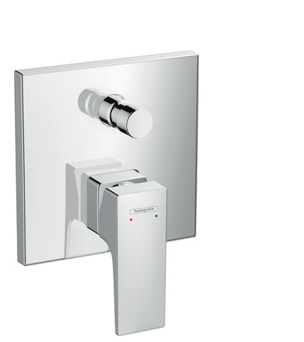 hansgrohe Metropol Einhebel-Wannenmischer Unterputz mit Hebelgriff und integrierter Sicherungskombination nach EN1717 für iBox universal Chrom, 32546000