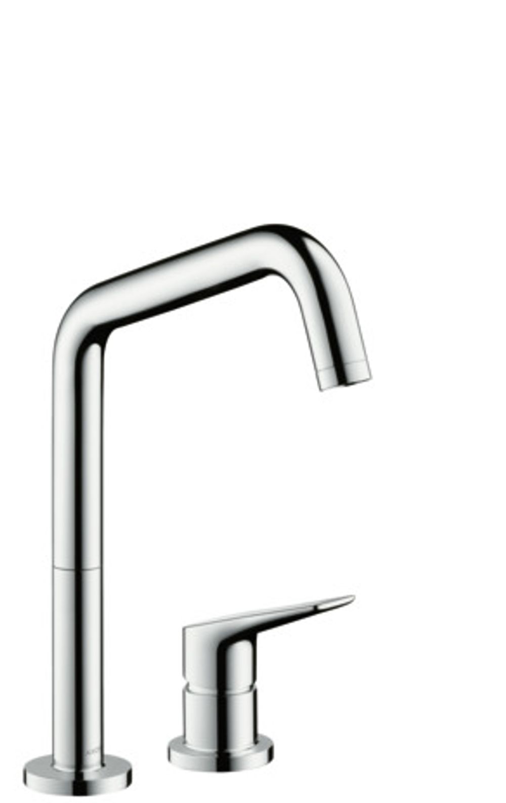 AXOR HG 2-Loch Spültischmischer Axor Citterio M steel mit Schwenkauslauf, 34820800