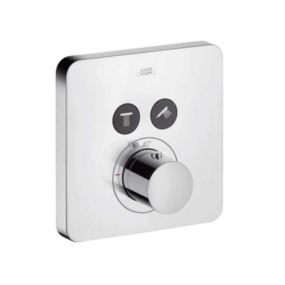 AXOR ShowerSolutions Thermostat Unterputz softsquare für 2 Verbraucher Chrom, 36707000