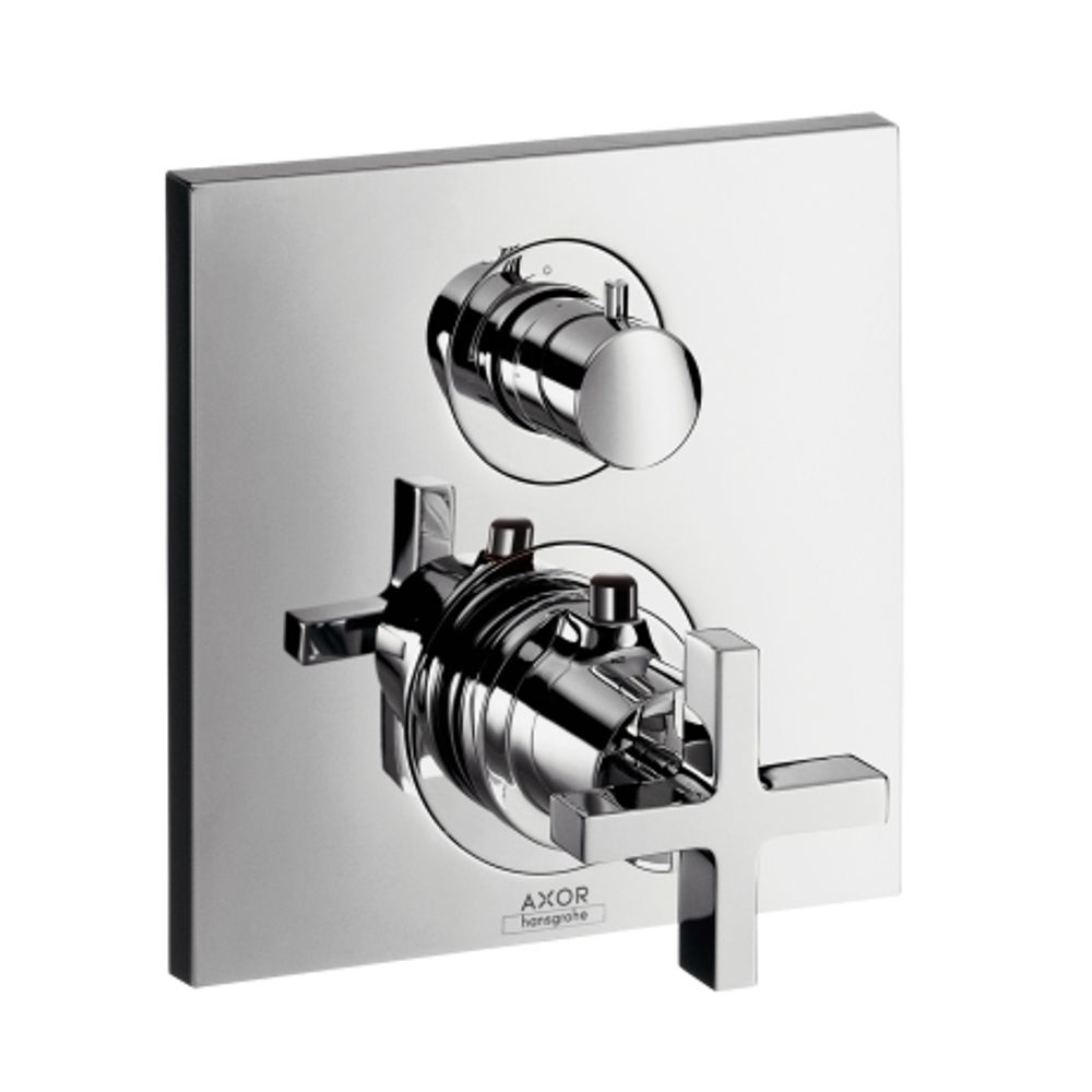 AXOR Citterio Thermostat Unterputz mit Absperrventil und Kreuzgriff Chrom, 39705000