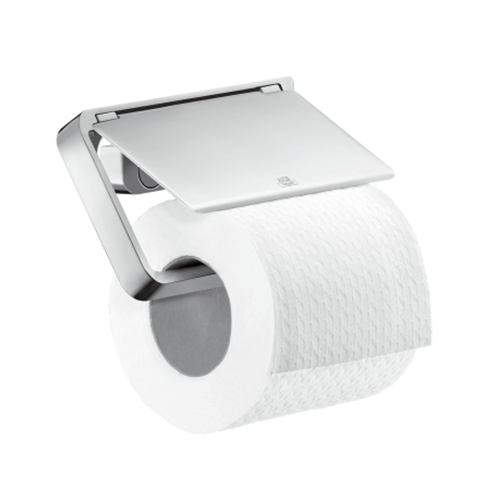AXOR Universal Softsquare Toilettenpapierhalter mit Deckel Chrom, 42836000