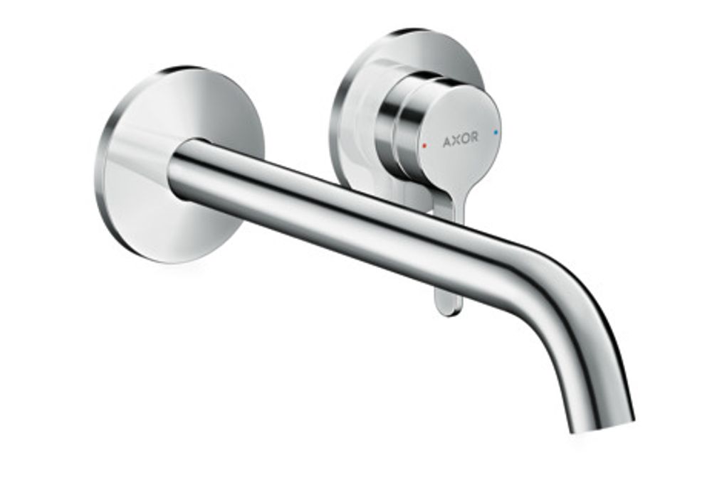 AXOR One Einhebel-Waschtischmischer Unterputz für Wandmontage mit Hebelgriff und Auslauf 220 mm Chrom, 48120000