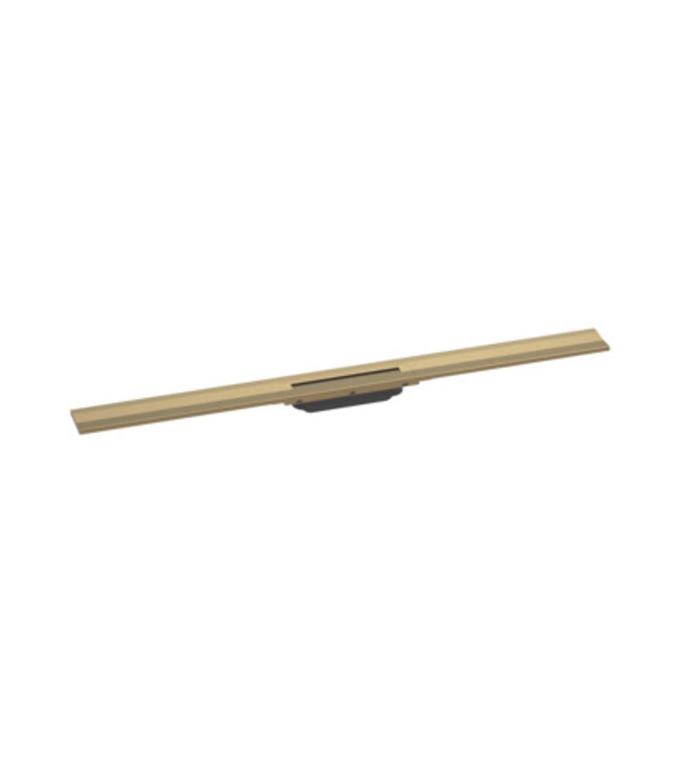 hansgrohe RainDrain Flex Fertigset Duschrinne 1000 kürzbar zur Wandmontage Brushed Bronze, 56053140