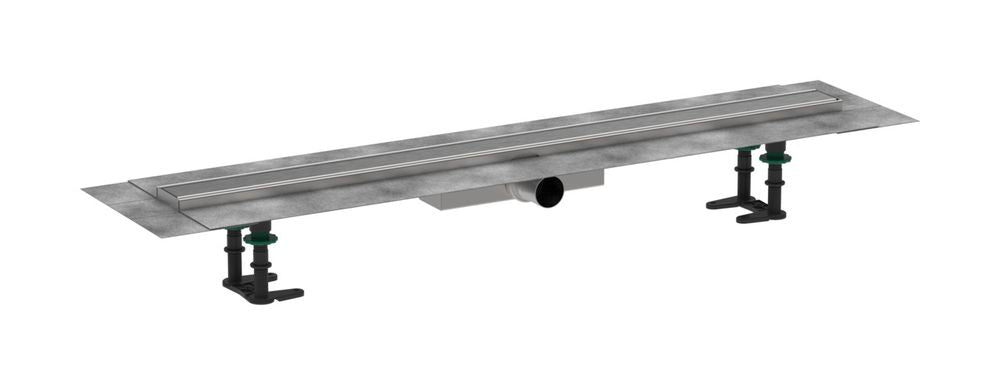 hansgrohe RainDrain Compact Komplettset Duschrinne 900 für flache Installation Edelstahl gebürstet, 56168800
