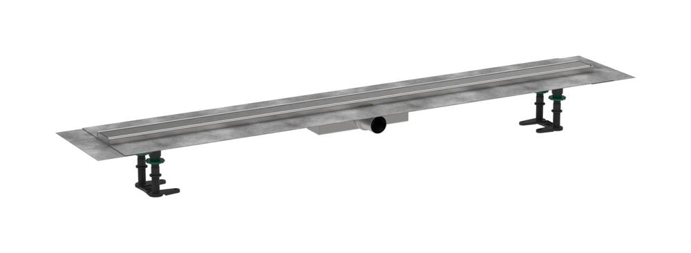 hansgrohe RainDrain Compact Komplettset Duschrinne 1200 für flache Installation Edelstahl gebürstet, 56172800