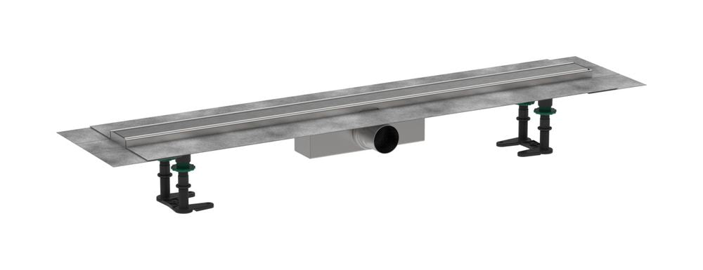 hansgrohe RainDrain Compact Komplettset Duschrinne 900 für Standardinstallation Edelstahl gebürstet, 56180800