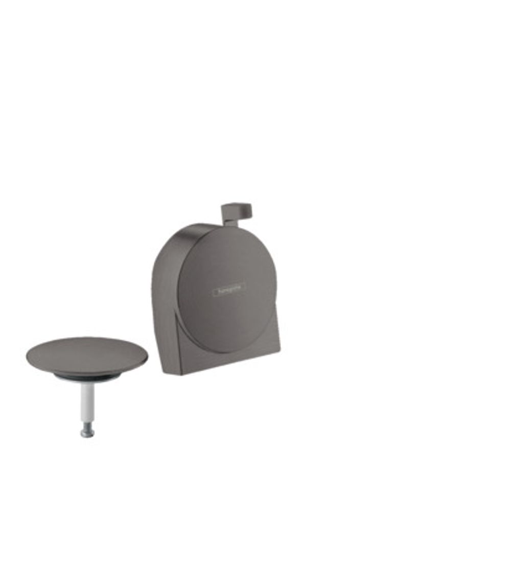 hansgrohe Exafill S Fertigset Wanneneinlauf, Ablauf- und Überlaufgarnitur Brushed Black Chrome, 58117340