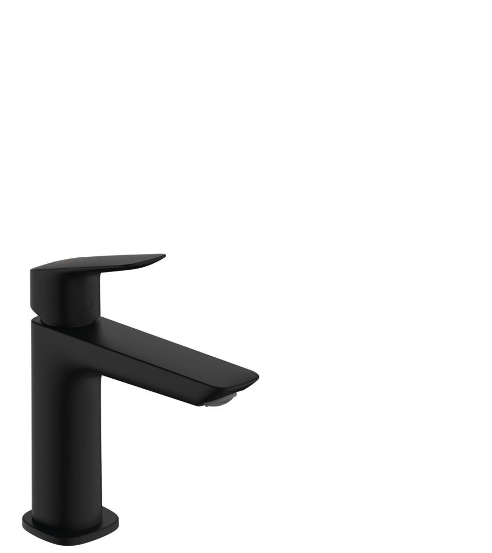 hansgrohe Logis Einhebel-Waschtischmischer 110 Fine CoolStart ohne Ablaufgarnitur Mattschwarz, 71255670