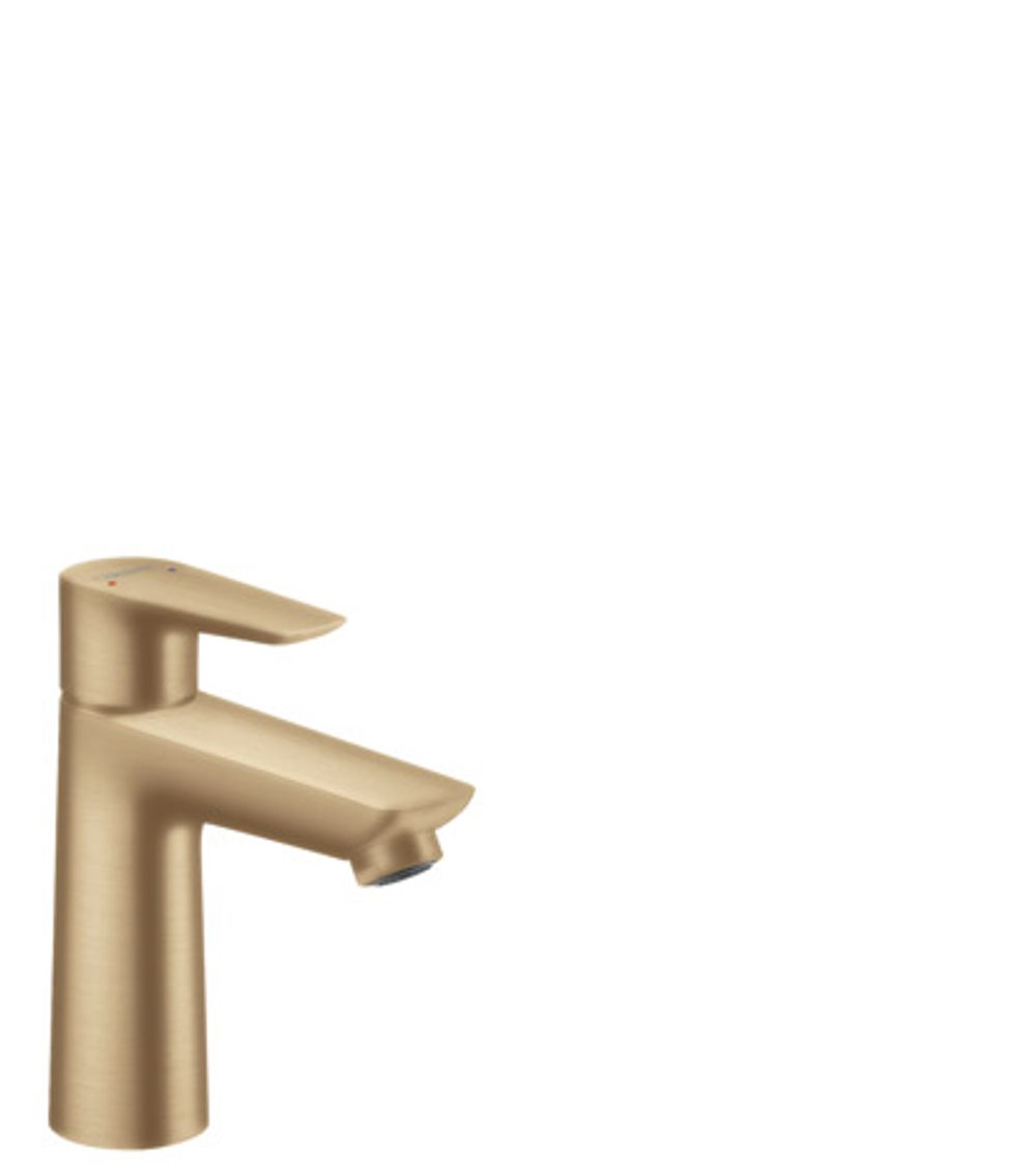 hansgrohe Talis E Einhebel-Waschtischmischer 110 mit Zugstangen-Ablaufgarnitur Brushed Bronze, 71710140