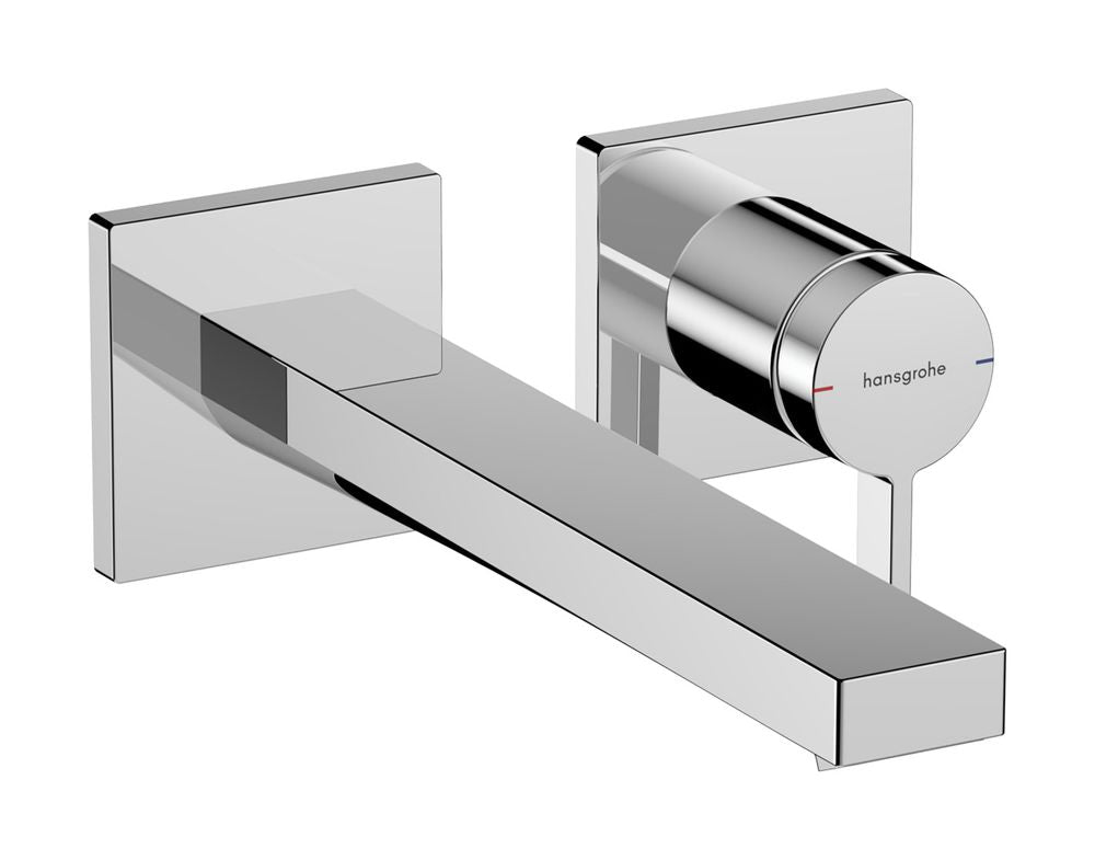 Hansgrohe HG Tecturis E Einhebel-Waschtischmischer Unterputz für Wandmontage EcoSmart+ mit Auslauf 22,5 cm Chrom, 73051000