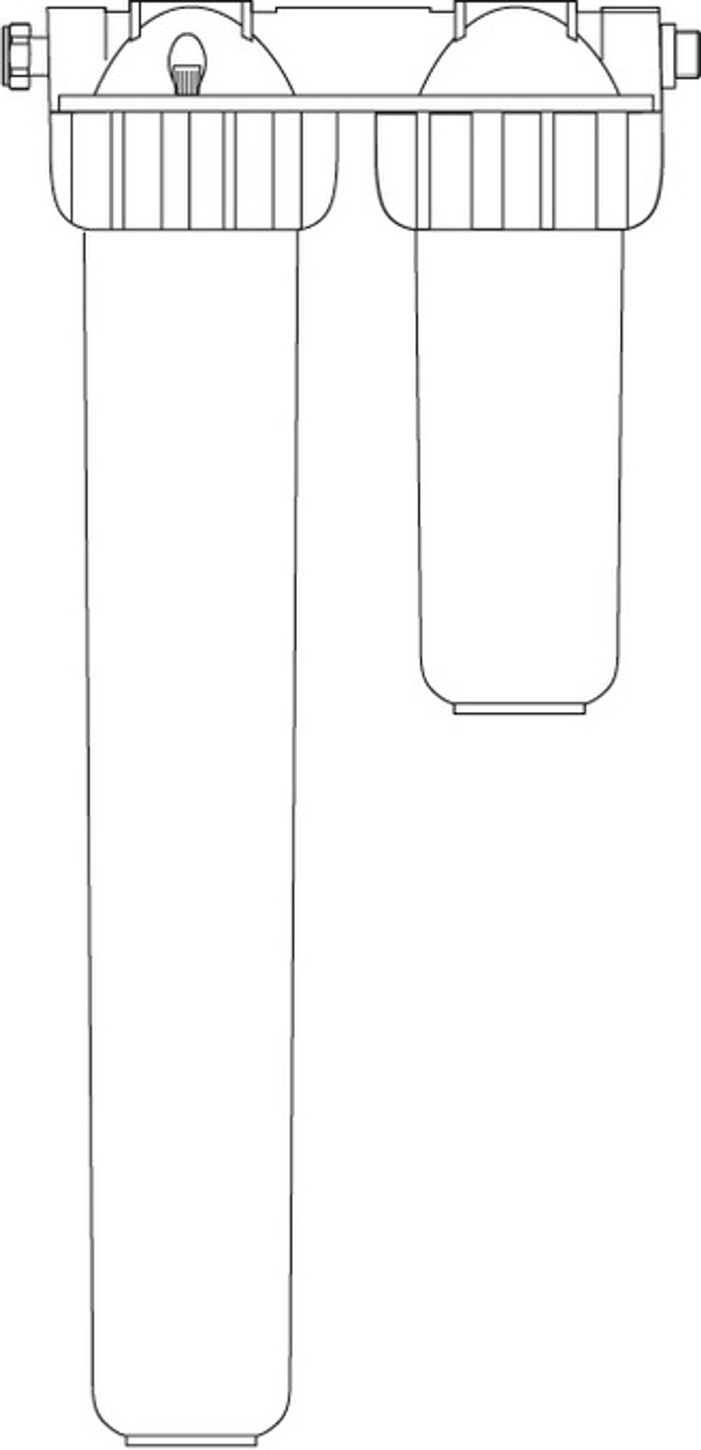 PNEUMATEX Armatur Refill Demin 4000 mit Filter, Eingang G3/4, Ausgang G1/2, 8133016