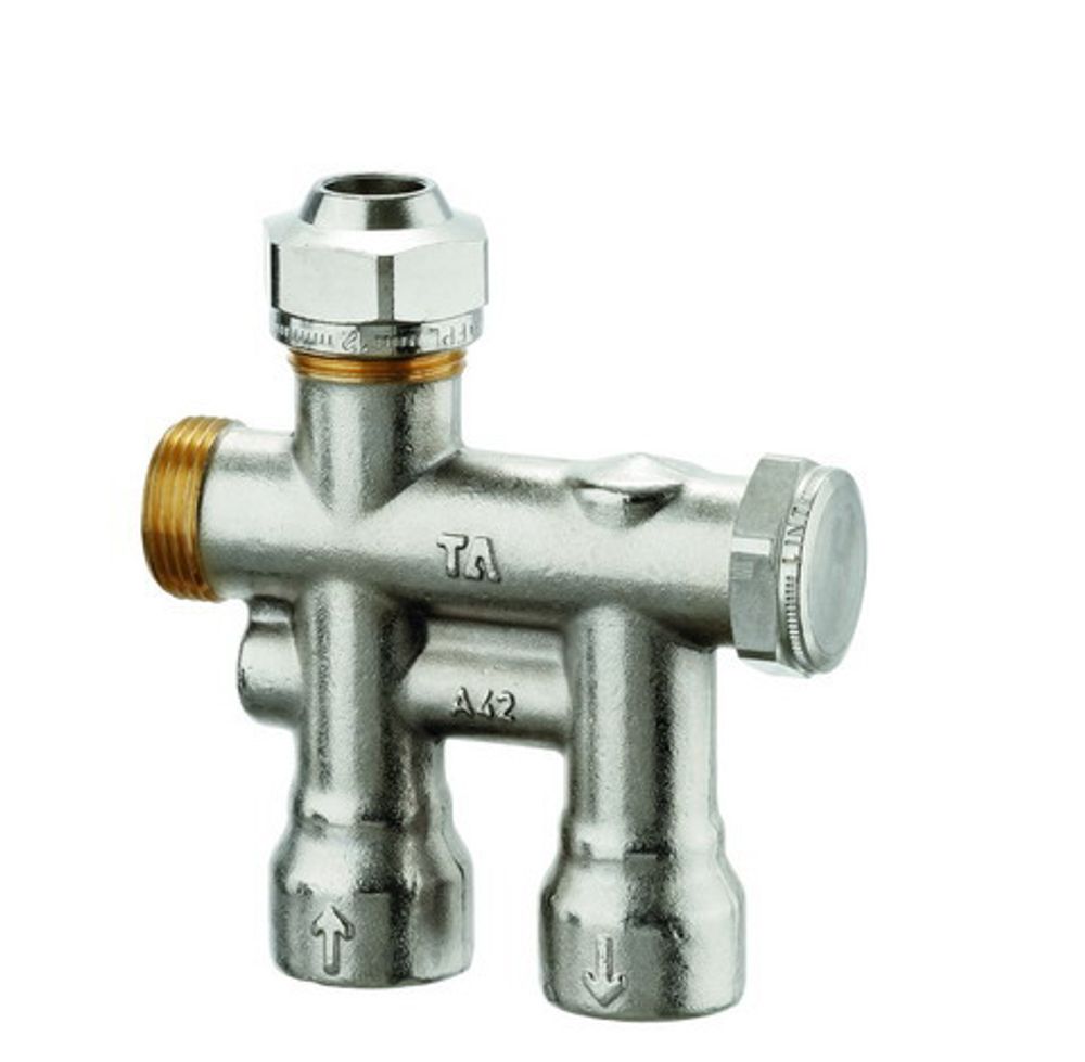 HEIMEIER Einrohrverteiler TA RVES,DN 15 Anschluss Innengewinde Rp 1/2, 50601100