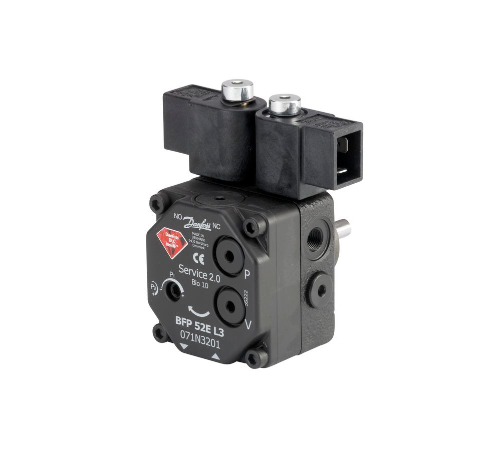 Danfoss Ölbrennerpumpe BFP 52 Eckeinstieg L3 LES 2 Ventile, 24 l/h, Drehr, li,, Anschl,li, 071N3214