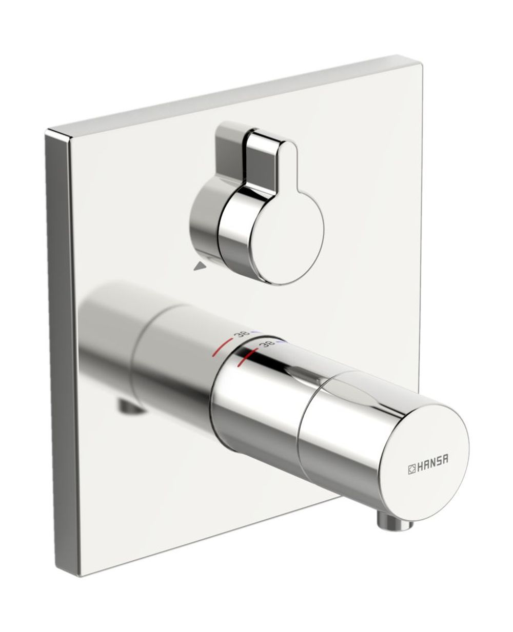 HANSA Fertigmontageset für Brausebatterie HANSAVAROX PRO 4057 Rosette eckig Chrom, 40579073