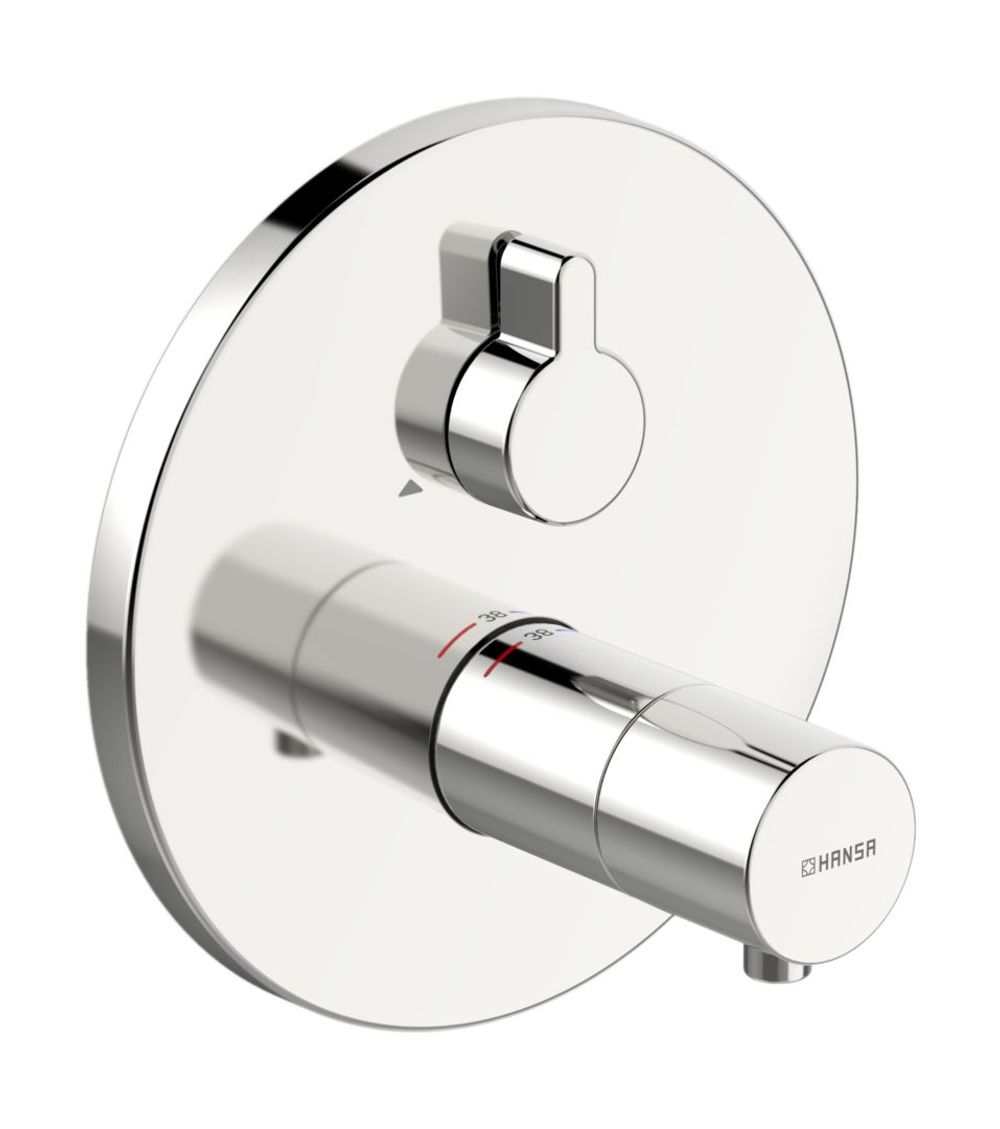 HANSA Fertigmontageset für Brausebatterie HANSAVAROX PRO 4057 Rosette rund Chrom, 40579083