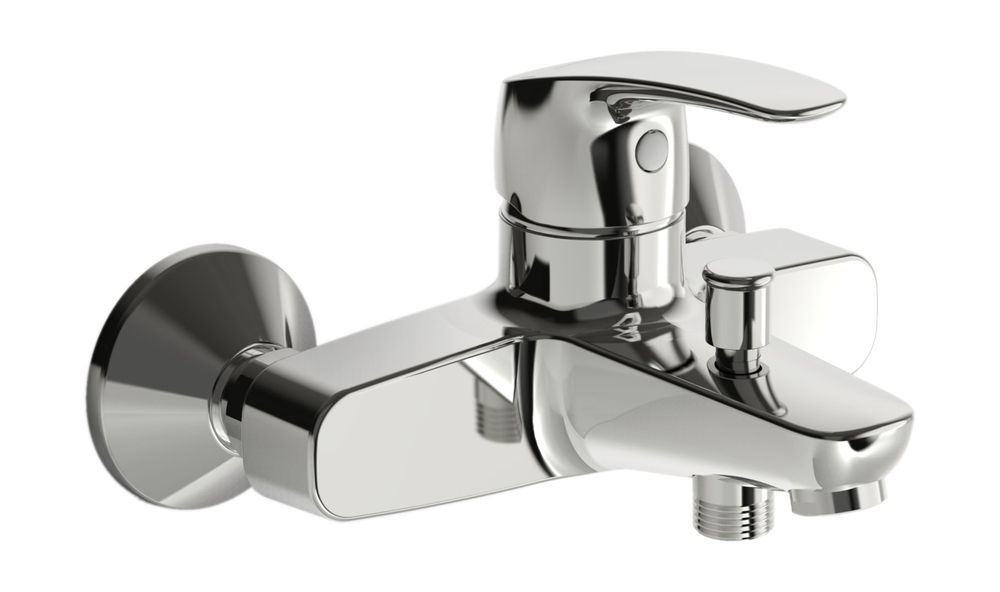 HANSA Einhebelmischer Wafü und Brausebatterie HANSAPINTO 4511 Ausladung 166 mm DN15 Chrom, 45112183