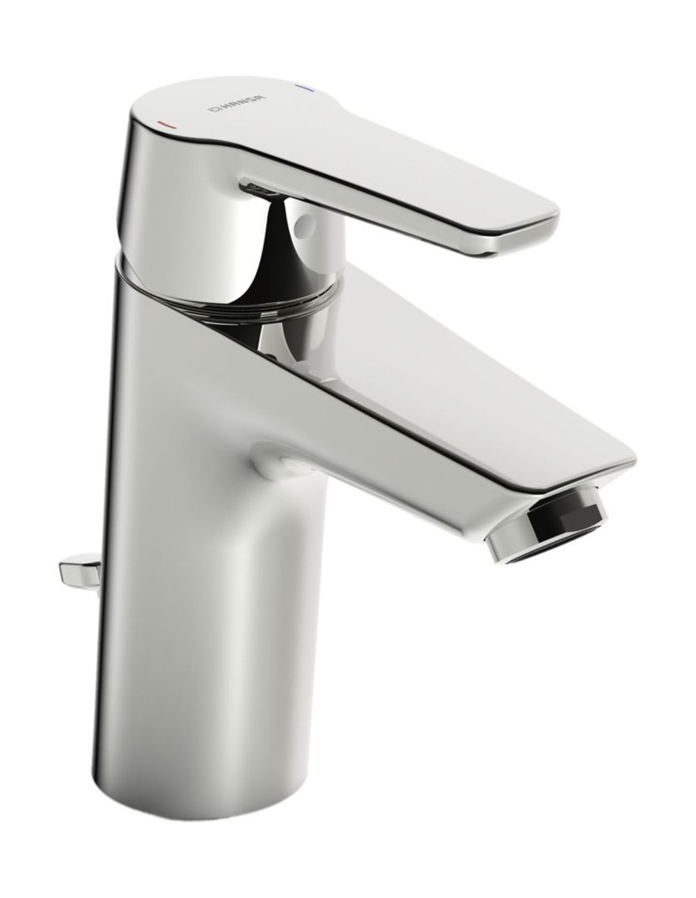 HANSA Einhebelmischer Waschtischbatterie, Niederdruck HANSAPOLO 5153 Kupferrohr Zugstangenablaufgarnitur Ausladung 102mm Chrom, 51531193