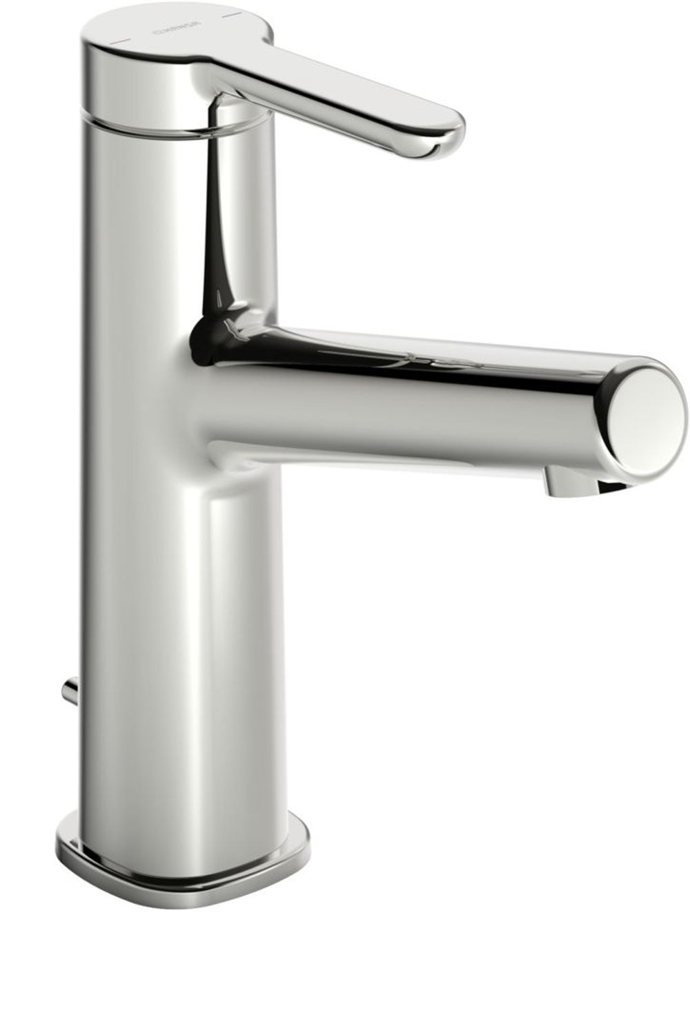 HANSA Einhebelmischer Waschtischbatterie HANSADESIGNO Style 5183 Zugstangenablaufgarnitur Ausladung 128 mm DN15 Chrom, 51832283
