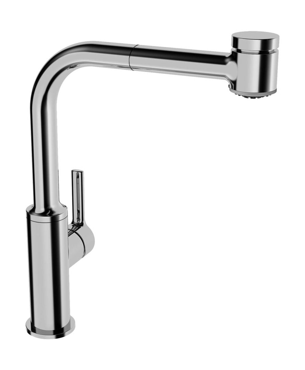 HANSA Einhebelmischer Küchenarmatur, Niederdruck HANSARONDA 5523 Kupferrohr 2-strahlig Ausladung 221mm DN15 Chrom, 55231103