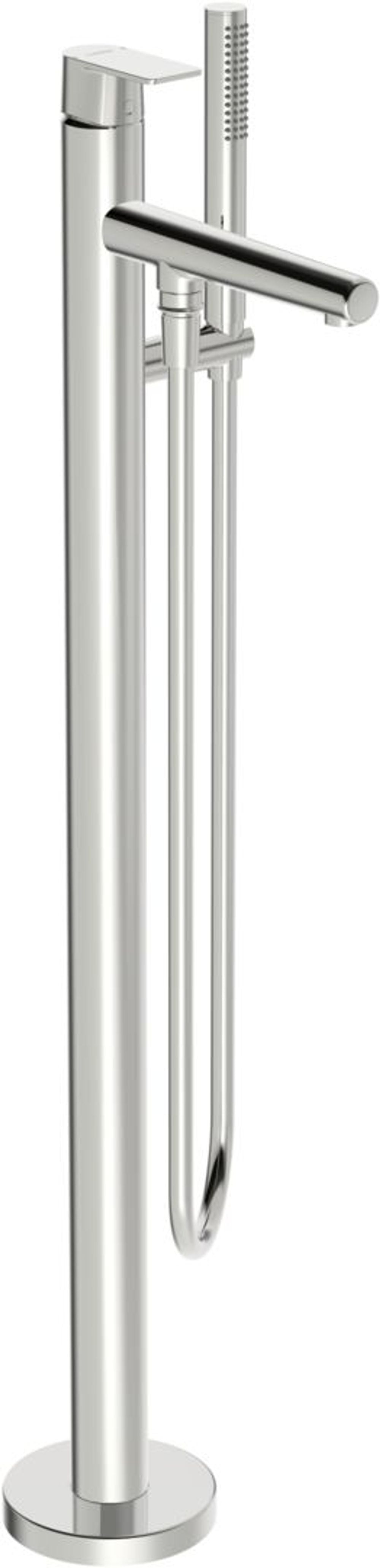 HANSA Einhebelmischer Badebatterie mit Standrohr HANSASTELA 5725 Ausladung 210mm Chrom, 57252073
