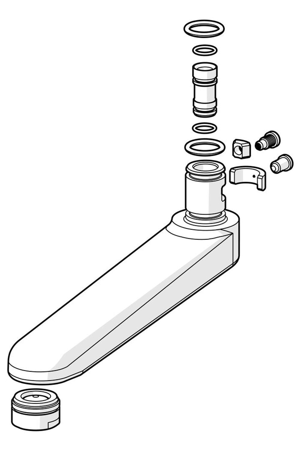 HANSA Auslauf HANSA L=145 Chrom, 59911380