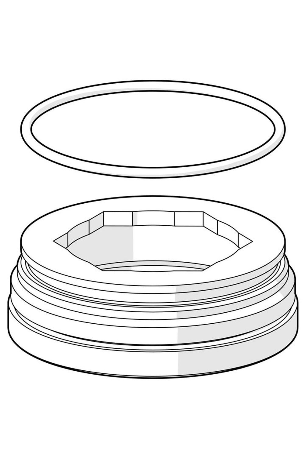 HANSA Montagering für Luftsprudler HANSA M24x1, SW17, (2019-), 59914744